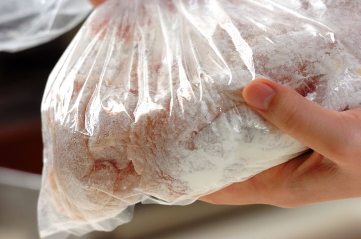 鶏むね肉のスティック唐揚げの下準備2