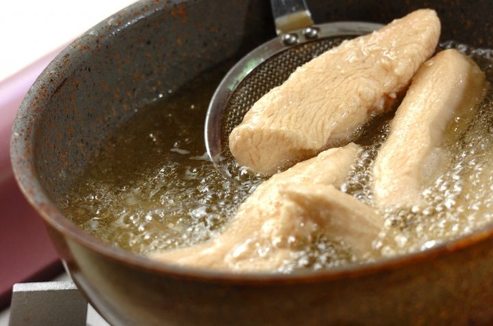 鶏むね肉のスティック唐揚げの作り方1