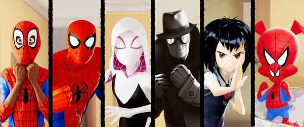 様々な次元のスパイダーマンが集結し、力を合わせて戦う『スパイダーマン：スパイダーバース』(18) [c]Everett Collection/AFLO