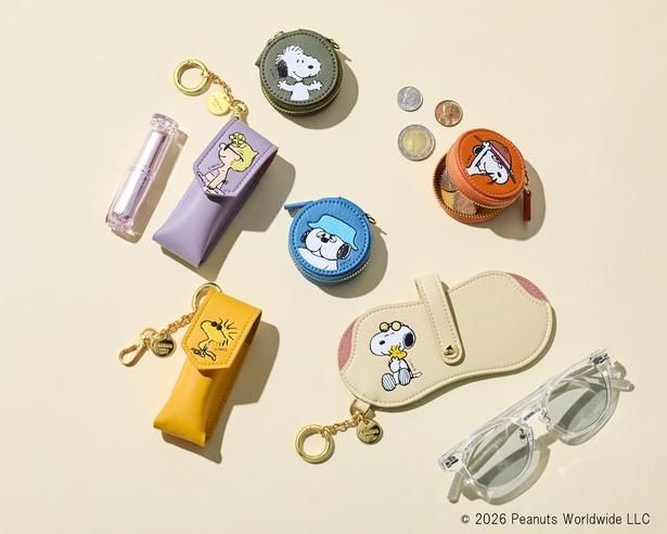 フィブレノの「阪急限定コインケース」(1万2100円)、「阪急限定リップケース」(1万4850円)、「阪急限定アイウェアケース」(1万6500円)。韓国発のバッグブランドが初登場