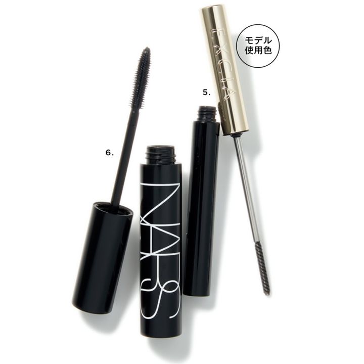 5.エクシア グランフォルテ マスカラ BK10（アルビオン） 6.ノートリアス マスカラ 04770（NARS JAPAN）