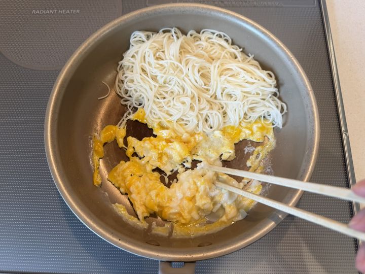 そうめんと卵