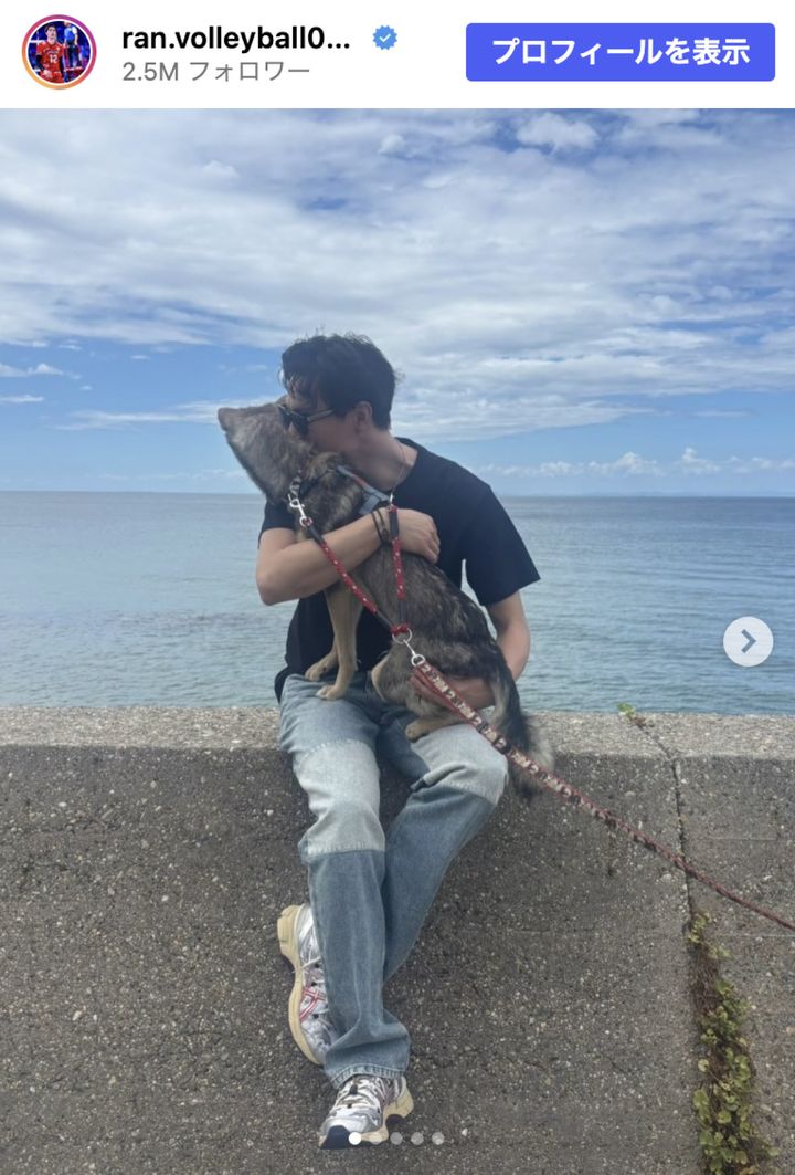 高橋藍、愛犬との淡路島旅行を報告 ※「高橋藍」instagram width=