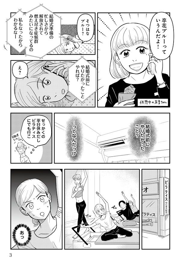 幸せなはずなのに、結婚式後からなんだか抜け殻のような状況のアイコ
