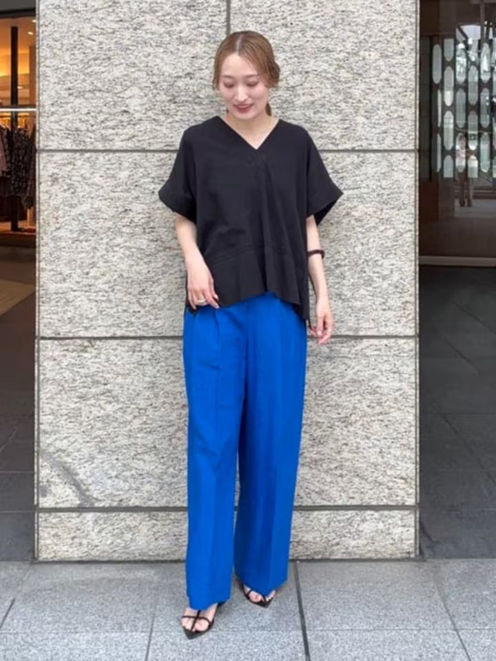 ブルーのパンツは初心者さんも取り入れやすい