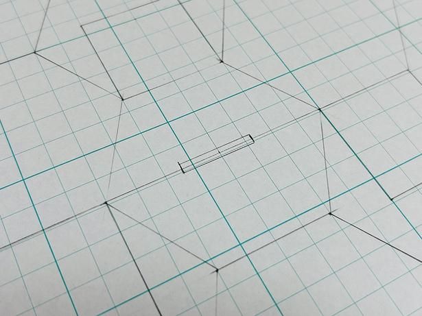 穴を開けたい部分に線を引く