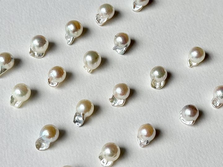 尾ひれのような形が特徴の金魚真珠