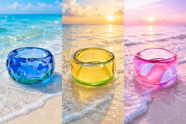 【沖縄県那覇市】沖縄の海の色や思い出をガラスに閉じ込めた「UMIIRORING」誕生！先行販売を実施