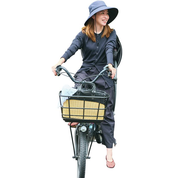 水際カーデ ＆UVバケハで自転車日焼け対策コーデ