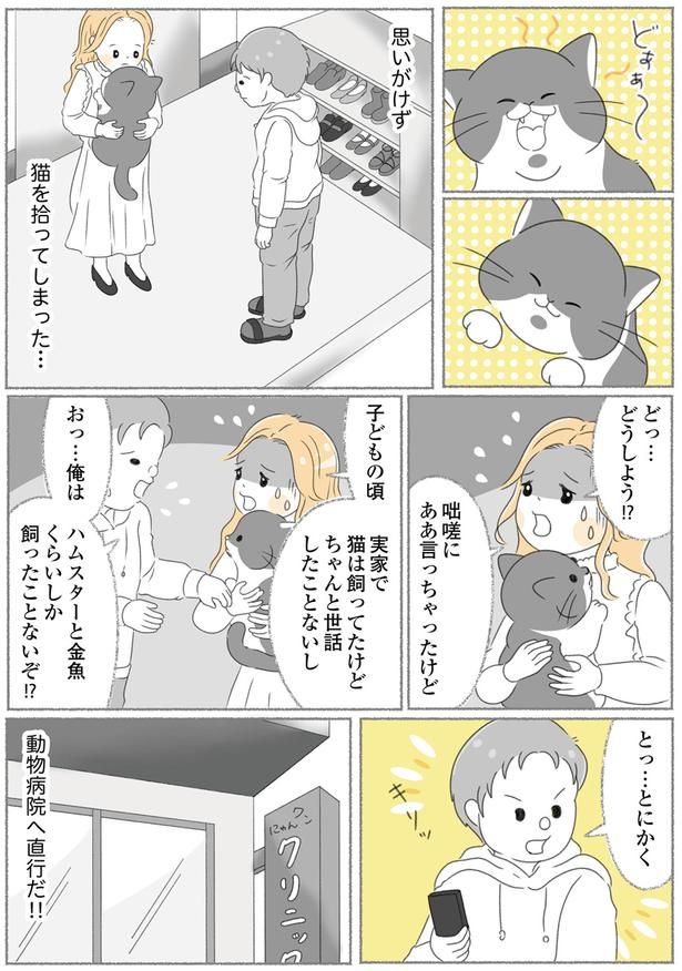 猫を拾ってしまった… （C）ゆきよみ、にゃんかつ／KADOKAWA