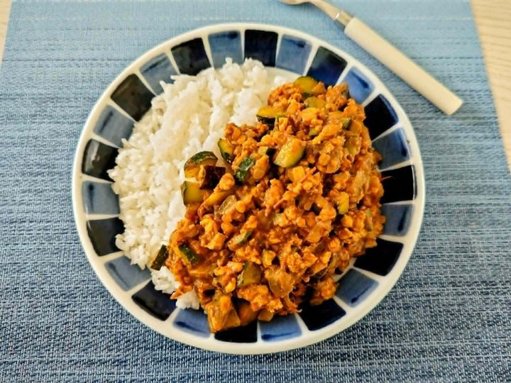 夏野菜のキーマカレー