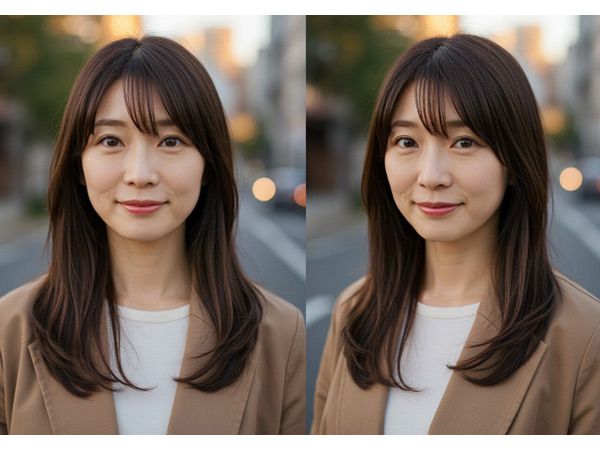 【面長ロング4】エアリーストレートロングヘア