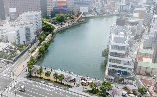 清流公園 北側プロムナード