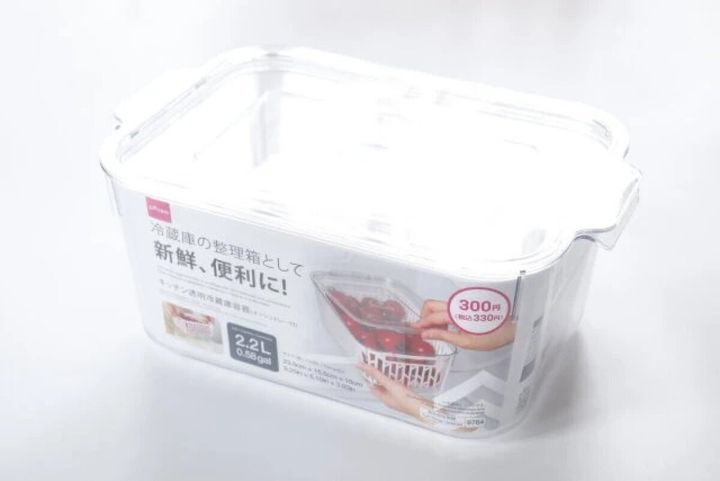 「キッチン透明冷蔵庫容器」と書かれた商品のパッケージ