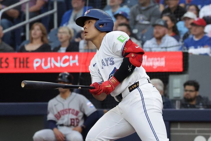 ブルージェイズ・岡本和真（C）Getty Images