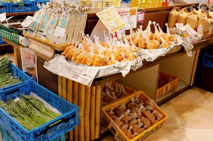 あ・ら・伊達な道の駅の農産物直売所の様子