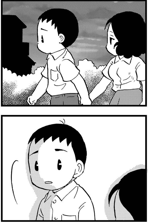 手をつないで歩く （C）美齊津康弘、吉田美紀子／KADOKAWA