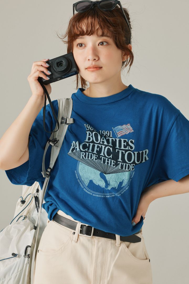 着崩さず、ボトムにイン！プリントＴシャツのこなれ感をアップする方法【FUDGE FRIEND おしゃれさんの毎日コーディネート vol.728｜大島花菜】