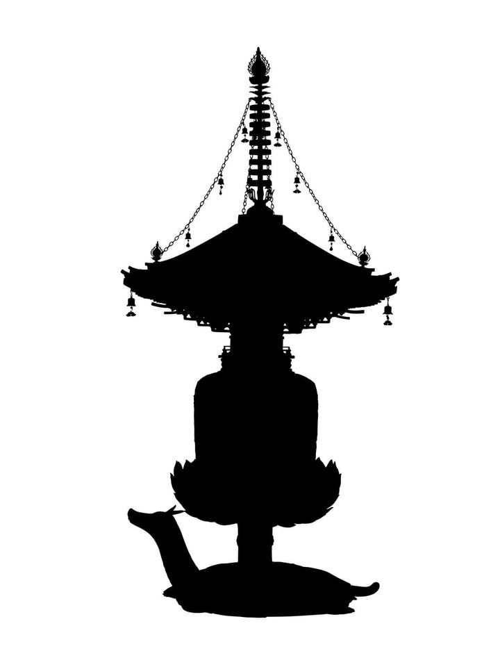 金亀舎利塔 シルエット