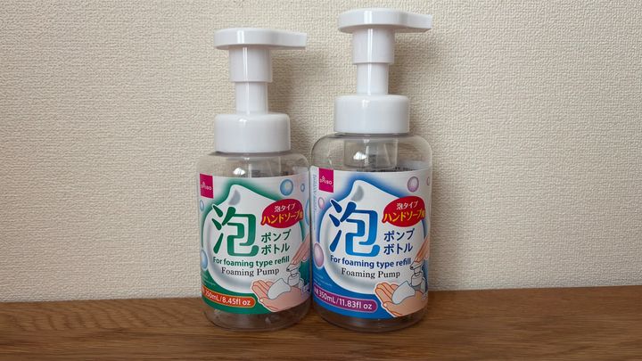100均の泡で出るボトルを5商品買ってみた！【ダイソー・セリア・キャン★ドゥ】