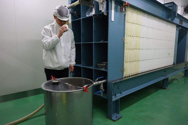 冷蔵室で試飲