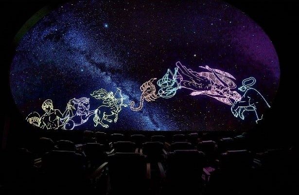 LEDドームプラネタリウムならではの美しい星空を映し出せる