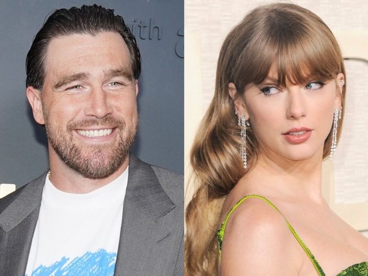 トラビス・ケルシー、「妻」テイラー・スウィフトとの挙式は「人生最高の夜だった」 （C）AFLO width=