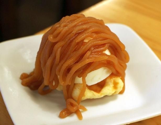 京都府北部・兵庫県北部の大自然で育った牛からとれる「ヒラヤミルク」で作ったミルクアイスを使う「モンブランアイス」