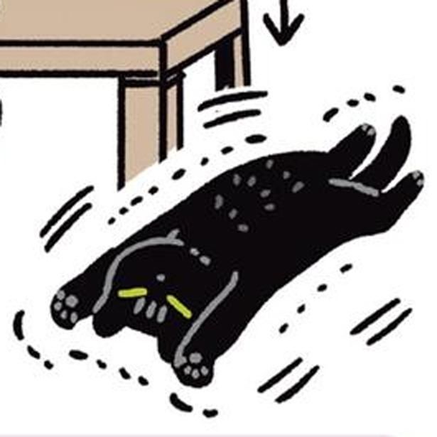 寝転ぶ飼い主とシンクロ （C）AKR／KADOKAWA