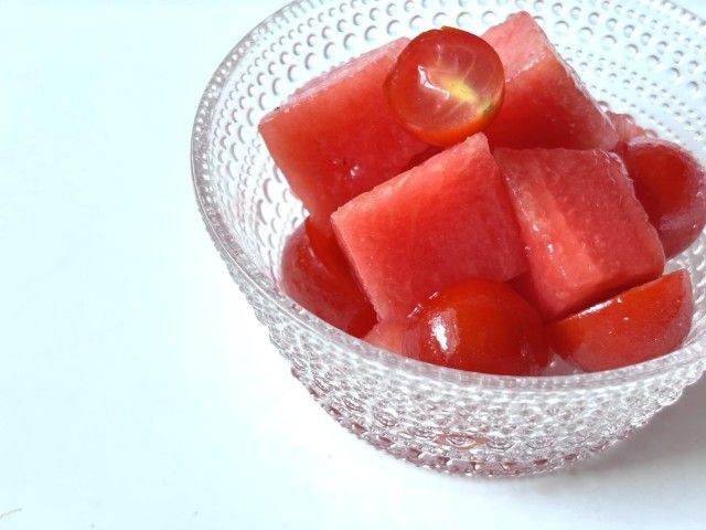 トマトとスイカの冷製マリネ