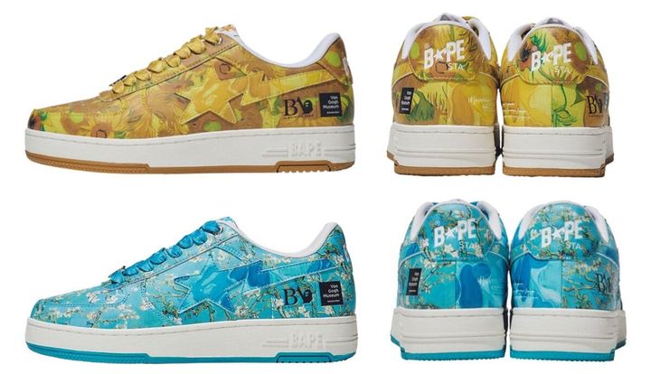 『ひまわり』の鮮烈なイエローと、『花咲くアーモンドの木の枝』の印象的なブルーをまとったBAPE STA