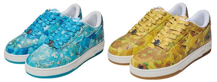 『ひまわり』の鮮烈なイエローと、『花咲くアーモンドの木の枝』の印象的なブルーをまとったBAPE STA