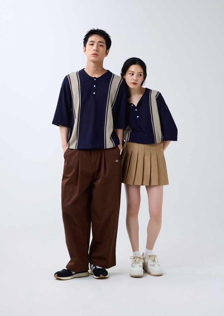 DAWNCEのドライタッチのニットポロ