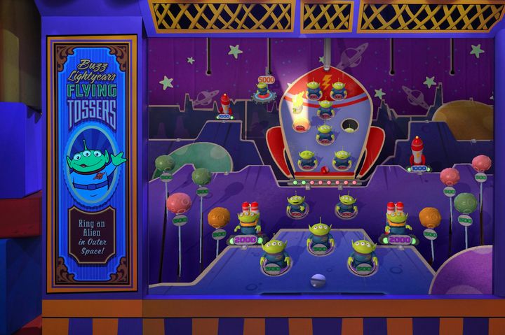 Buzz Lightyear's Flying Tossersのゲーム画面