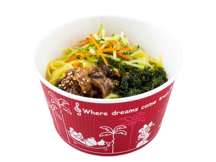 牛カルビと韓国のりの冷やし麺（塩レモン）