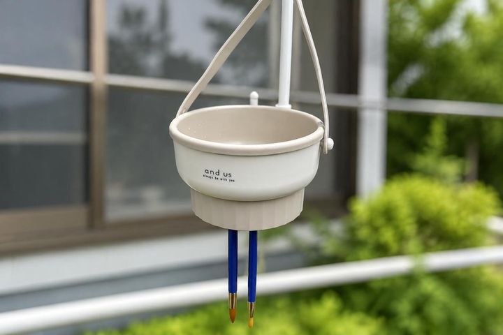 画像2: 洗った筆は逆さにして差して干せる