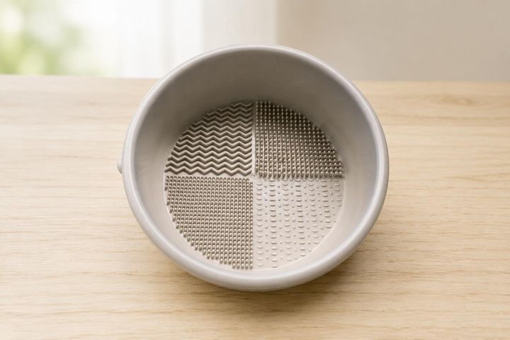 画像1: 内側の凹凸で筆を洗える