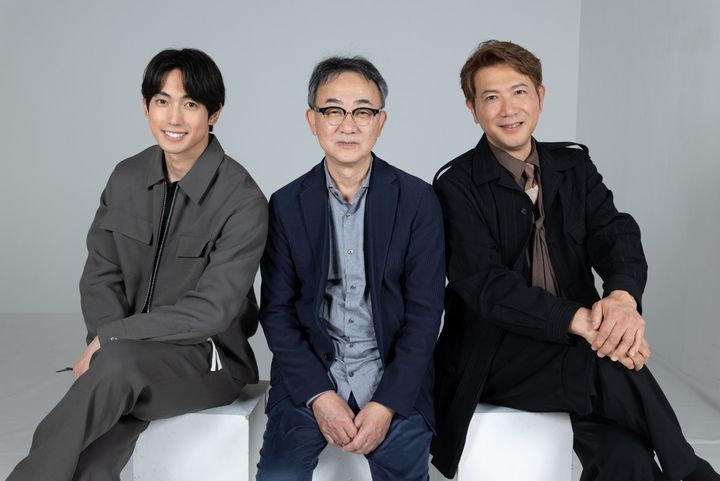 （左から）有澤樟太郎、池井戸潤、別所哲也 クランクイン！ 写真：岩村美佳 width=