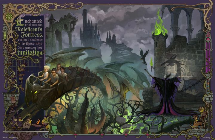 Villains Land マレフィセントのアトラクションのコンセプトアート