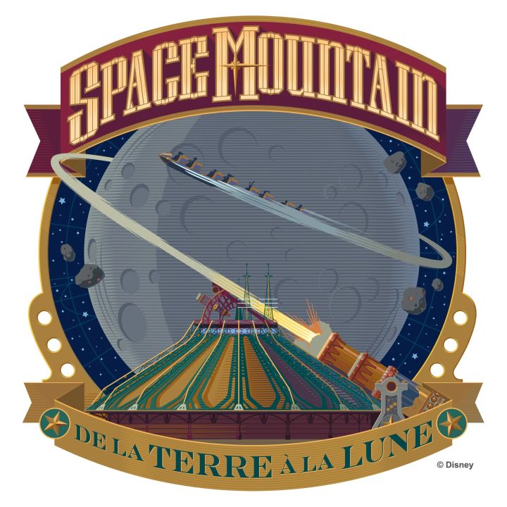 Space Mountain: De la Terre à la Lune ロゴパッチ