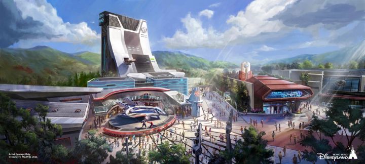 香港ディズニーランド アベンジャーズ・パビリオン内部のコンセプトアート