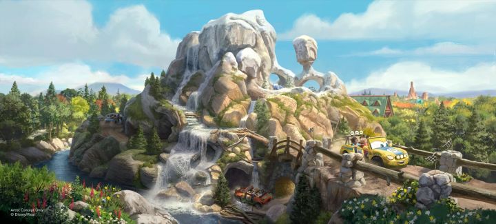 Cars Ridge Run Rally 滝のコンセプトアート