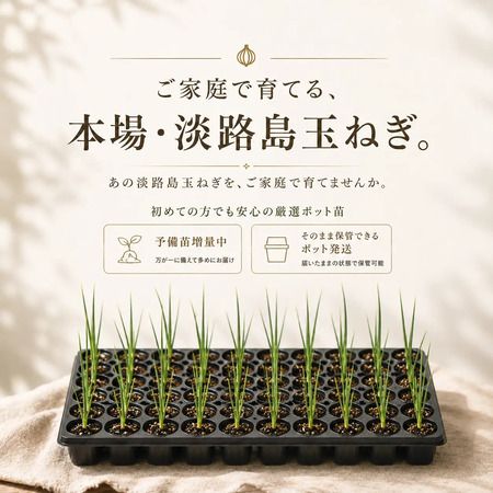 家庭で育てる「淡路島玉ねぎ」厳選ポット苗3品種の予約販売がスタート！