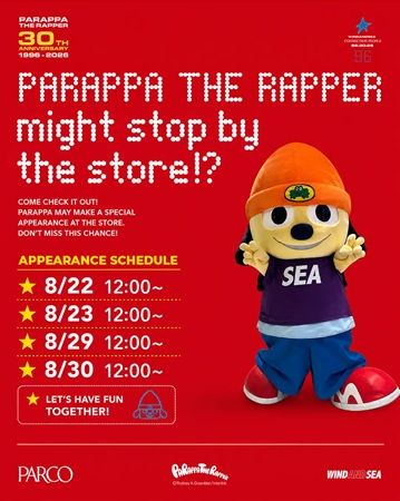 【大阪府大阪市】WIND AND SEA×PaRappa the Rapper、Tシャツなどコラボコレクション発表！POP UPも