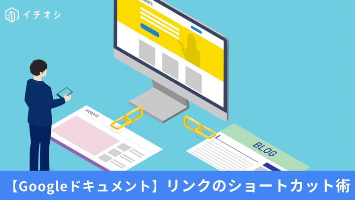 GoogleドキュメントやGmailで署名設定や箇条書き、リンク挿入ショートカットを使って作業を効率化する操作イメージ