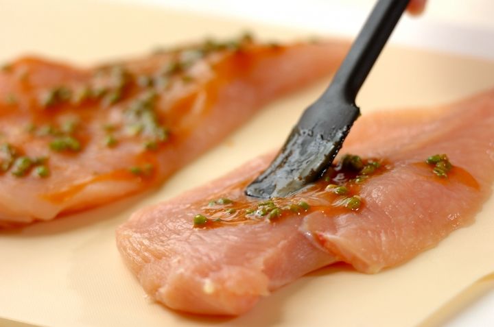 鶏むね肉の山椒みそ焼きの作り方1