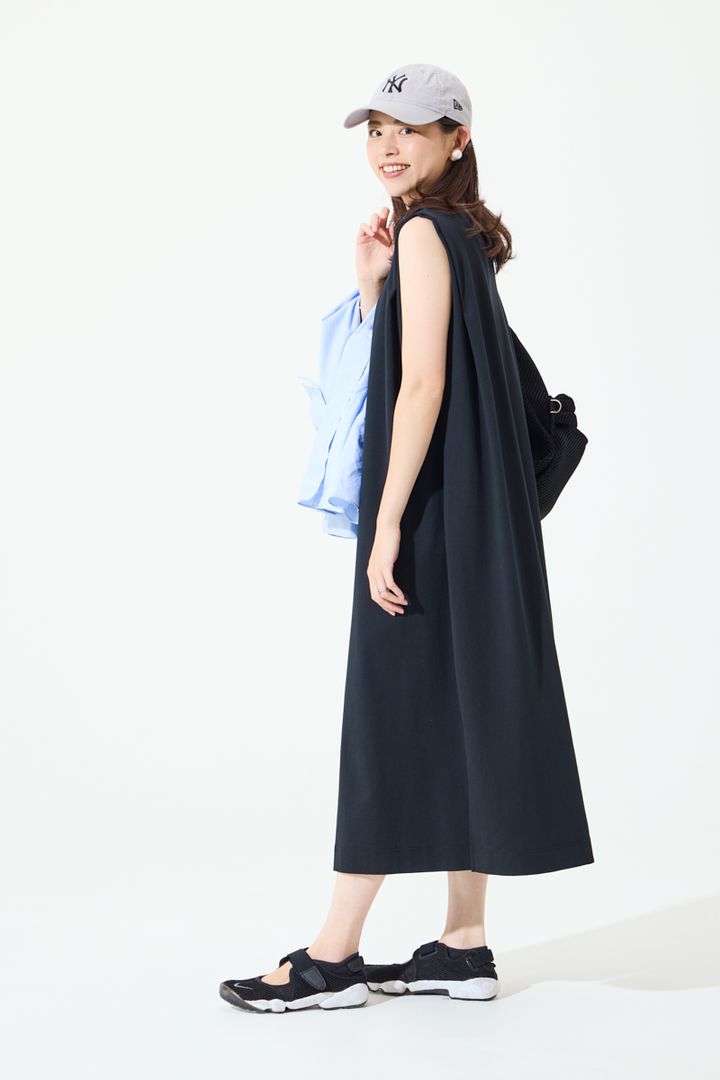 クラウドチームVERY加藤奈穂の[ALEGRE]タックショルダーポンチワンピースコーデ