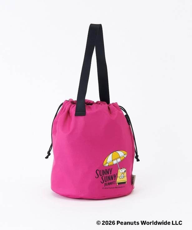「DRAWSTRING SHOULDER BAG(PURPLE RED)」(9700円)