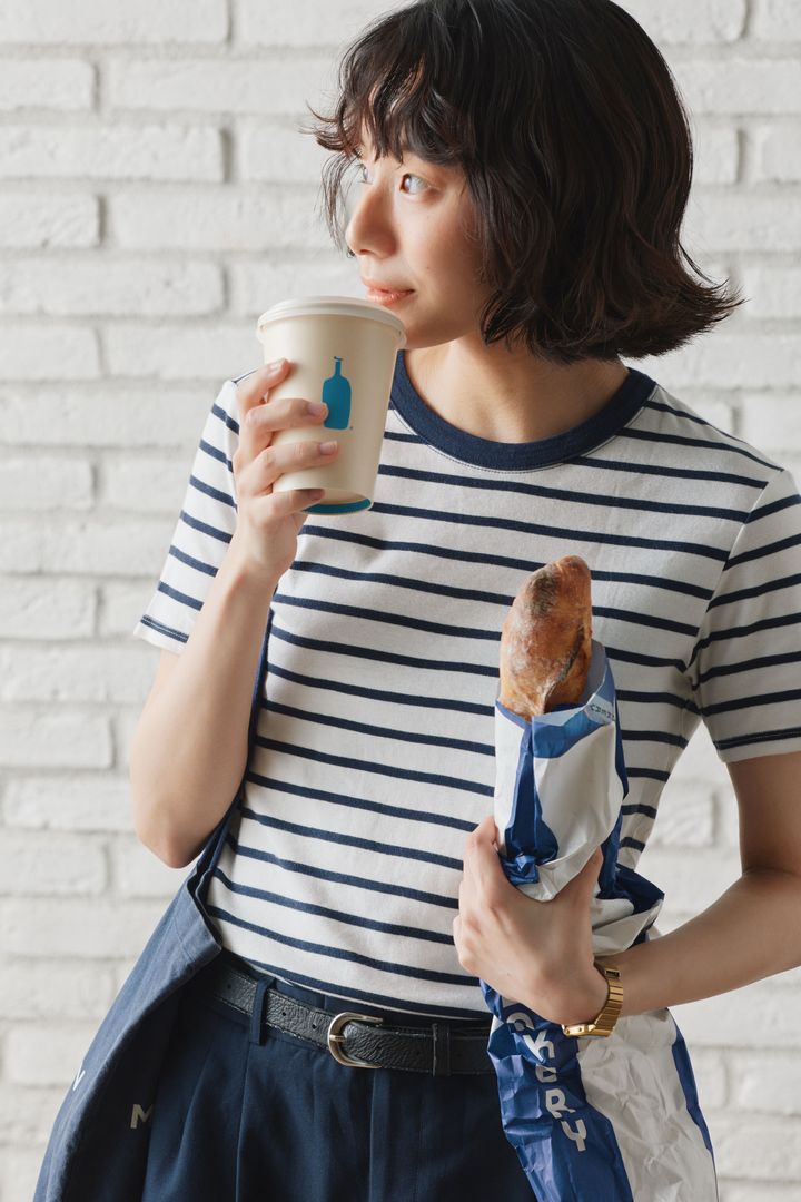 《プチバトー》のボーダーTシャツでパリジェンヌ気分！白＆黒と合わせて大人っぽく【FUDGE FRIEND おしゃれさんの毎日コーディネート vol.728｜momo】