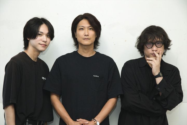 （左から）三浦海里、栗田学武、來河侑希 クランクイン！ 写真：双海しお width=